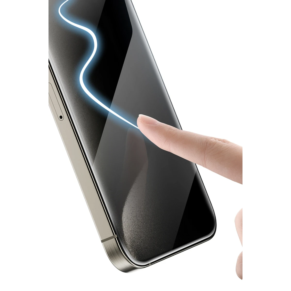 Keephone Apple iPhone 17 Air UltraCurve Privacy 3D Cam Ekran Koruyucu - Siyah