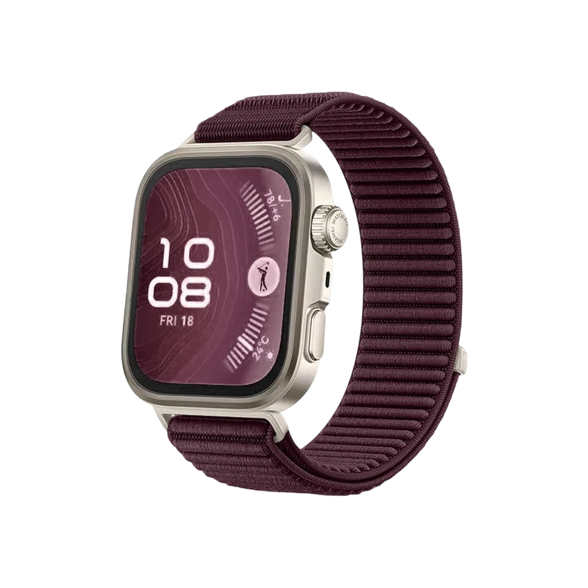 Newface Huawei Fit 4 Braid Kordon - Mürdüm