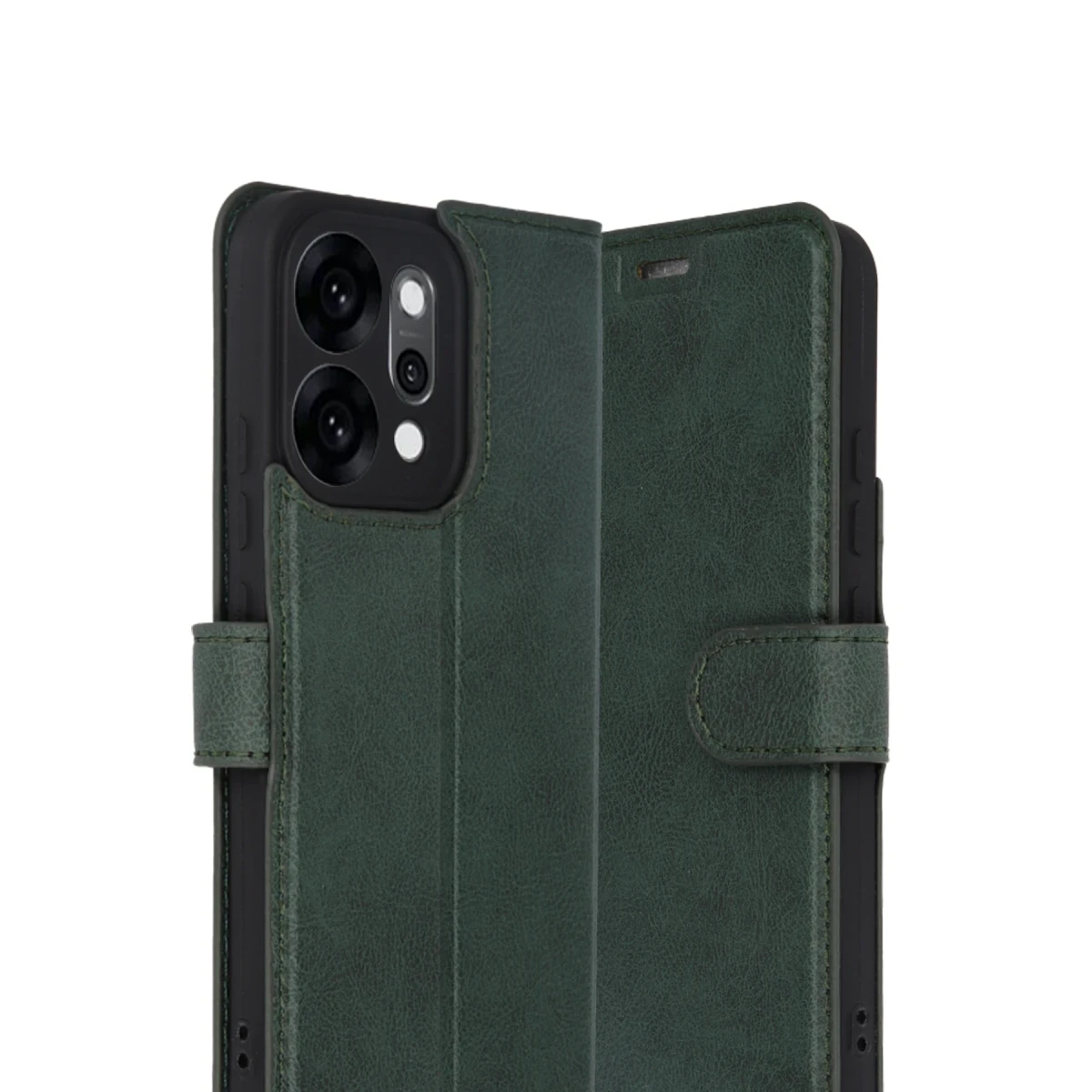 Oppo Reno 14 Trend S Plus Kapaklı Kılıf - Yeşil