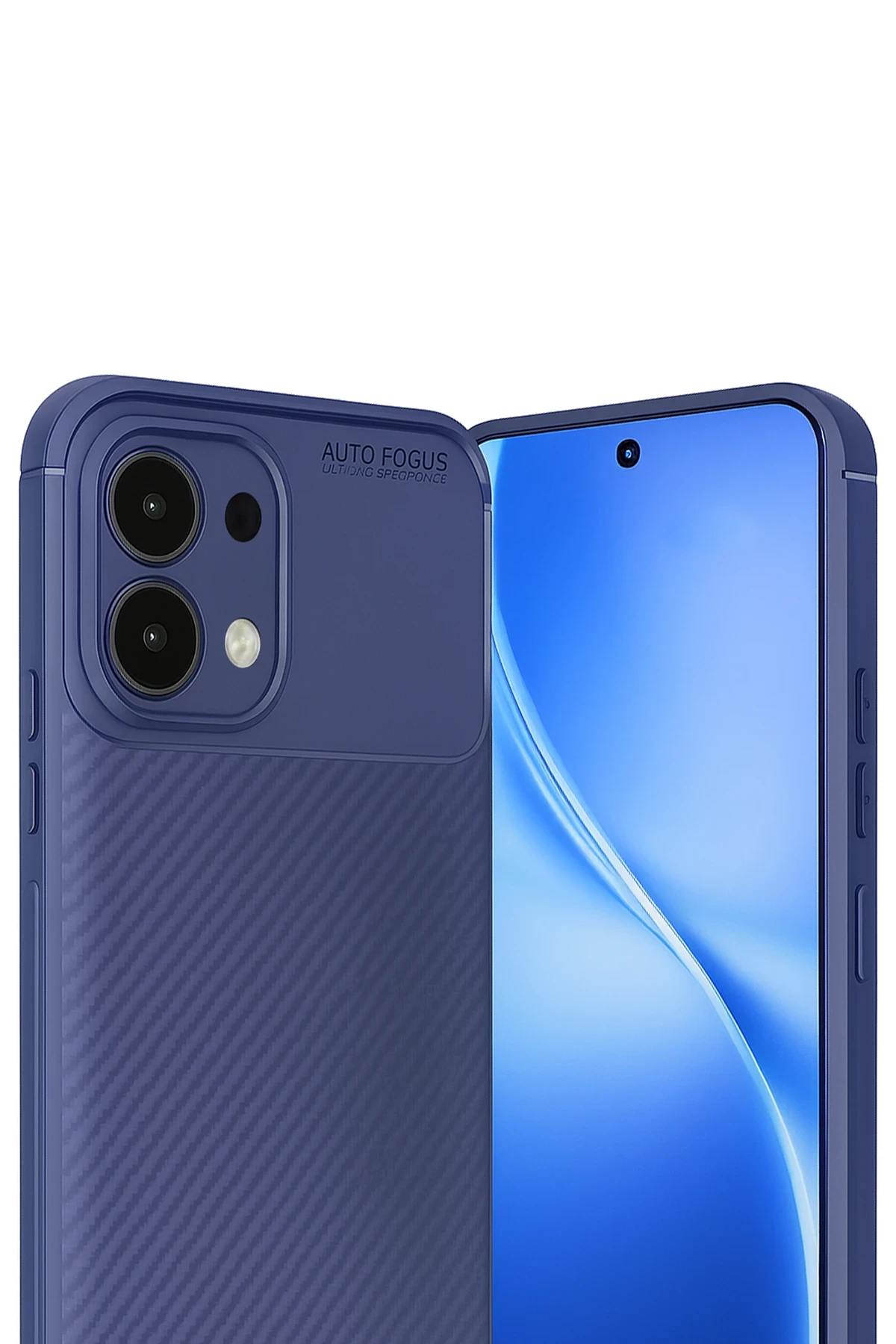 Newface Oppo A6 Pro 4G Auto Focus Karbon Kapak - Lacivert
