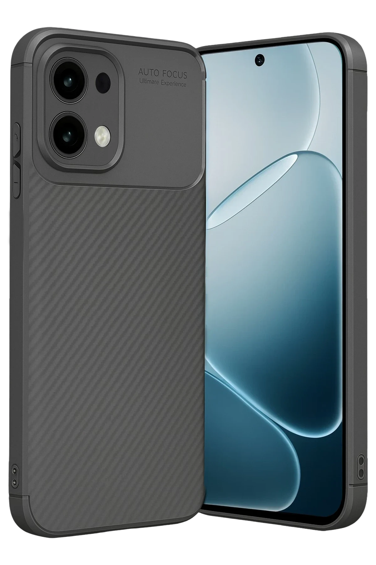 Newface Oppo A6 Pro 4G Auto Focus Karbon Kapak - Gri