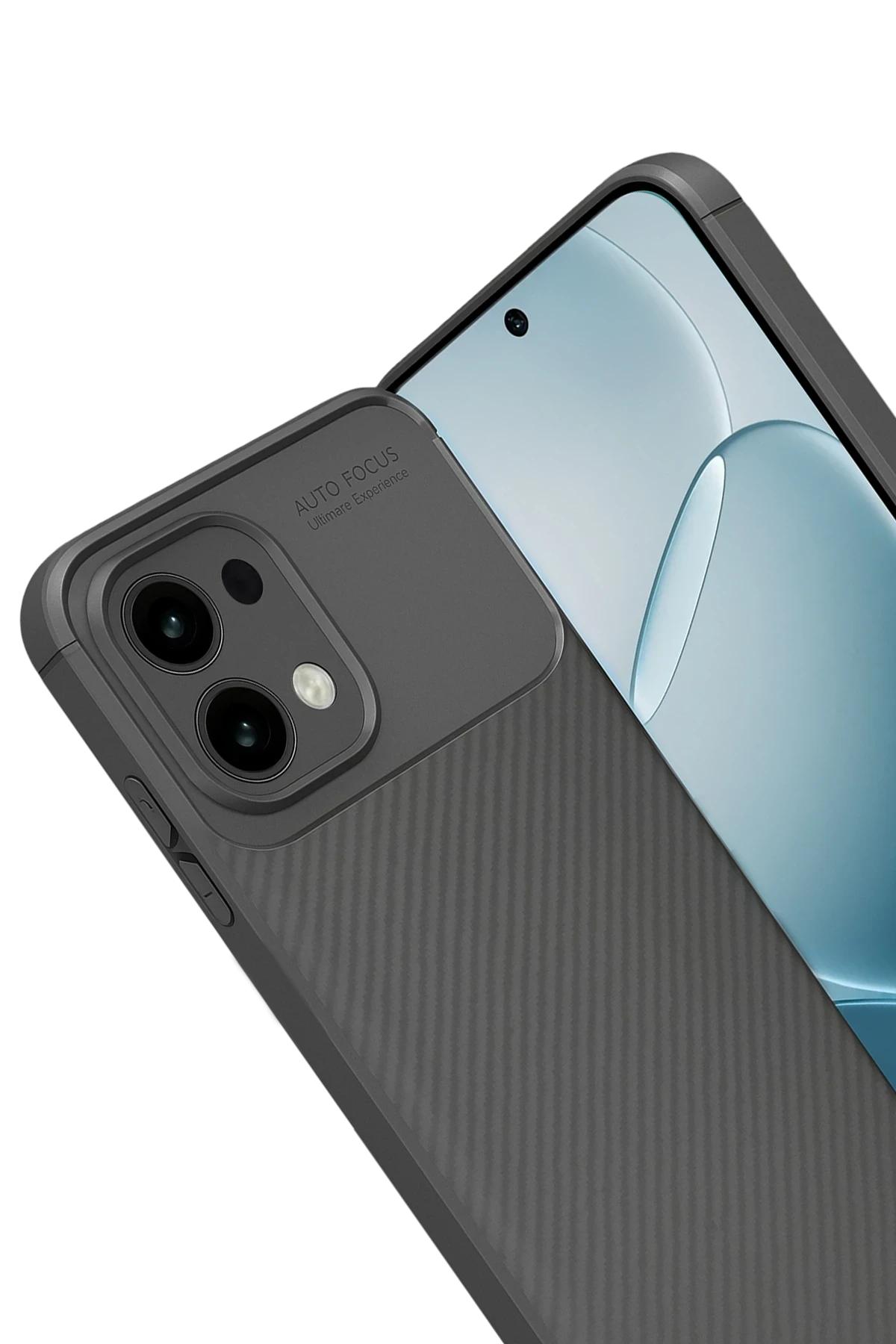Newface Oppo A6 Pro 4G Auto Focus Karbon Kapak - Gri
