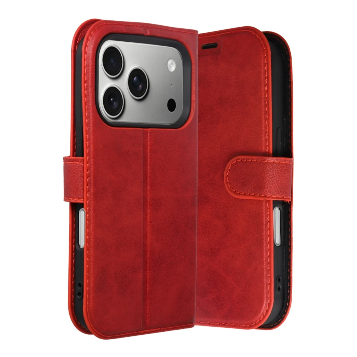 Newface Apple iPhone 17 Pro Max Trend S Plus Kapaklı Kılıf - Kırmızı