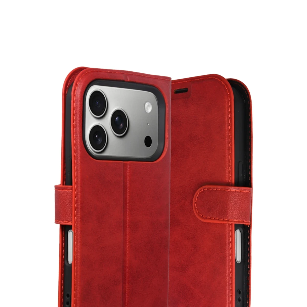 Newface Apple iPhone 17 Pro Max Trend S Plus Kapaklı Kılıf - Kırmızı
