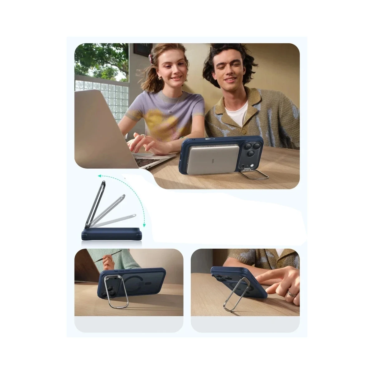 ESR Apple iPhone 17 Pro Max Classic Hybrid Magsafe Standlı Kapak - Buzlu Siyah