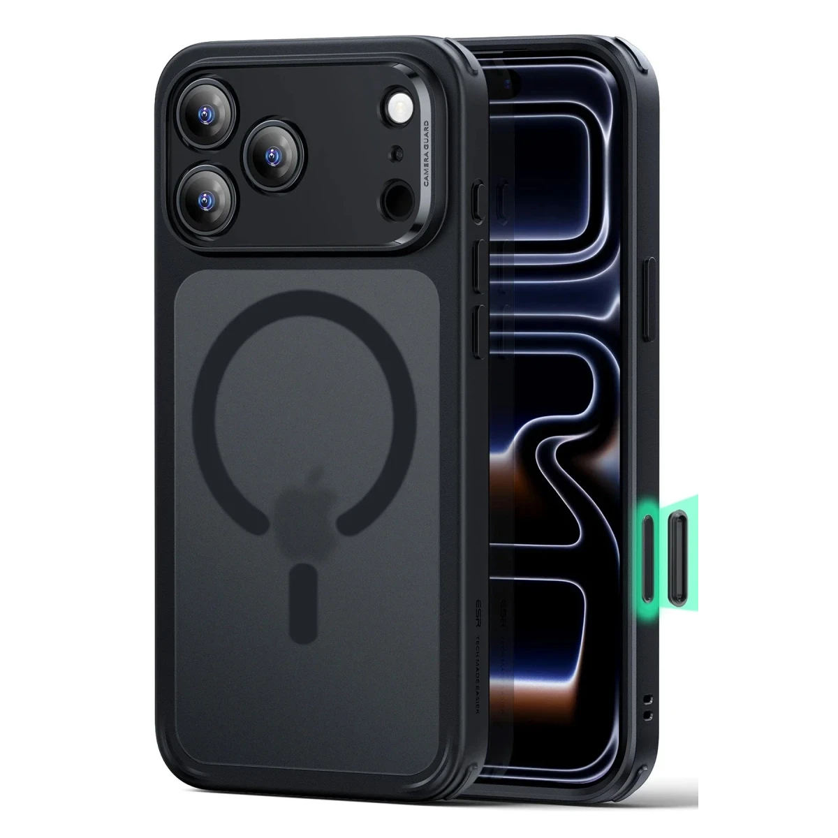 ESR Apple iPhone 17 Pro Classic Hybrid Magsafe Kapak - Buzlu Siyah