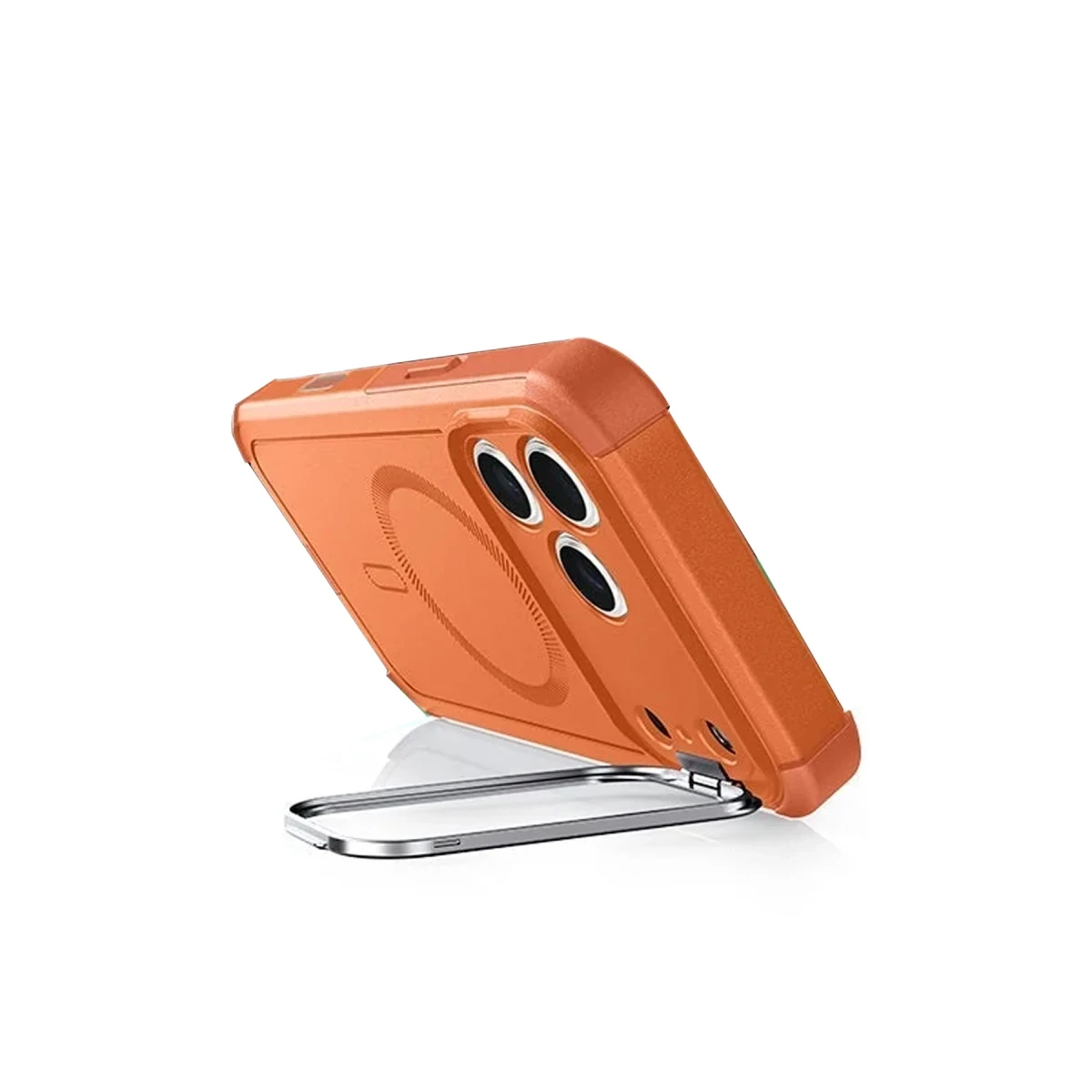 ESR Apple iPhone 17 Pro Max Cyber Tough Magsafe Stantlı Kapak - Turuncu