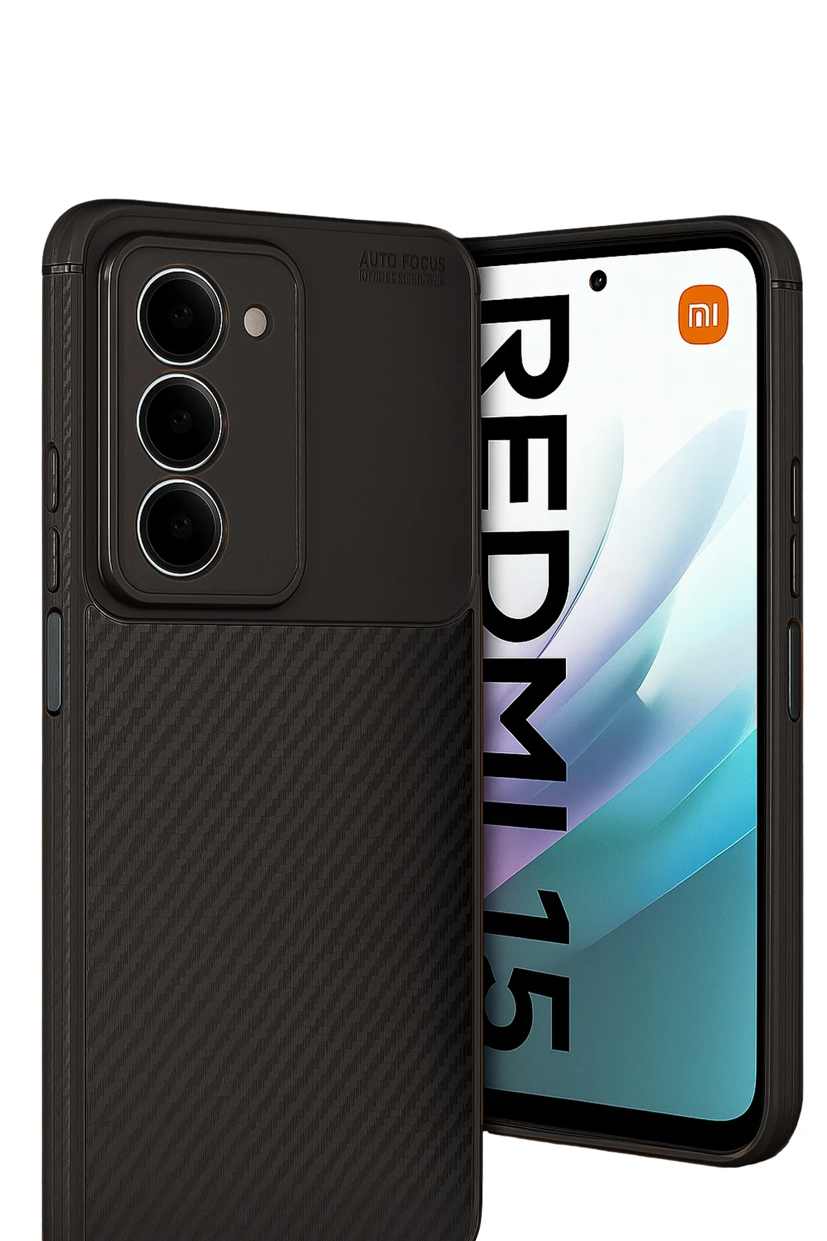 Newface Xiaomi Redmi 15 4G Auto Focus Karbon Kapak - Siyah