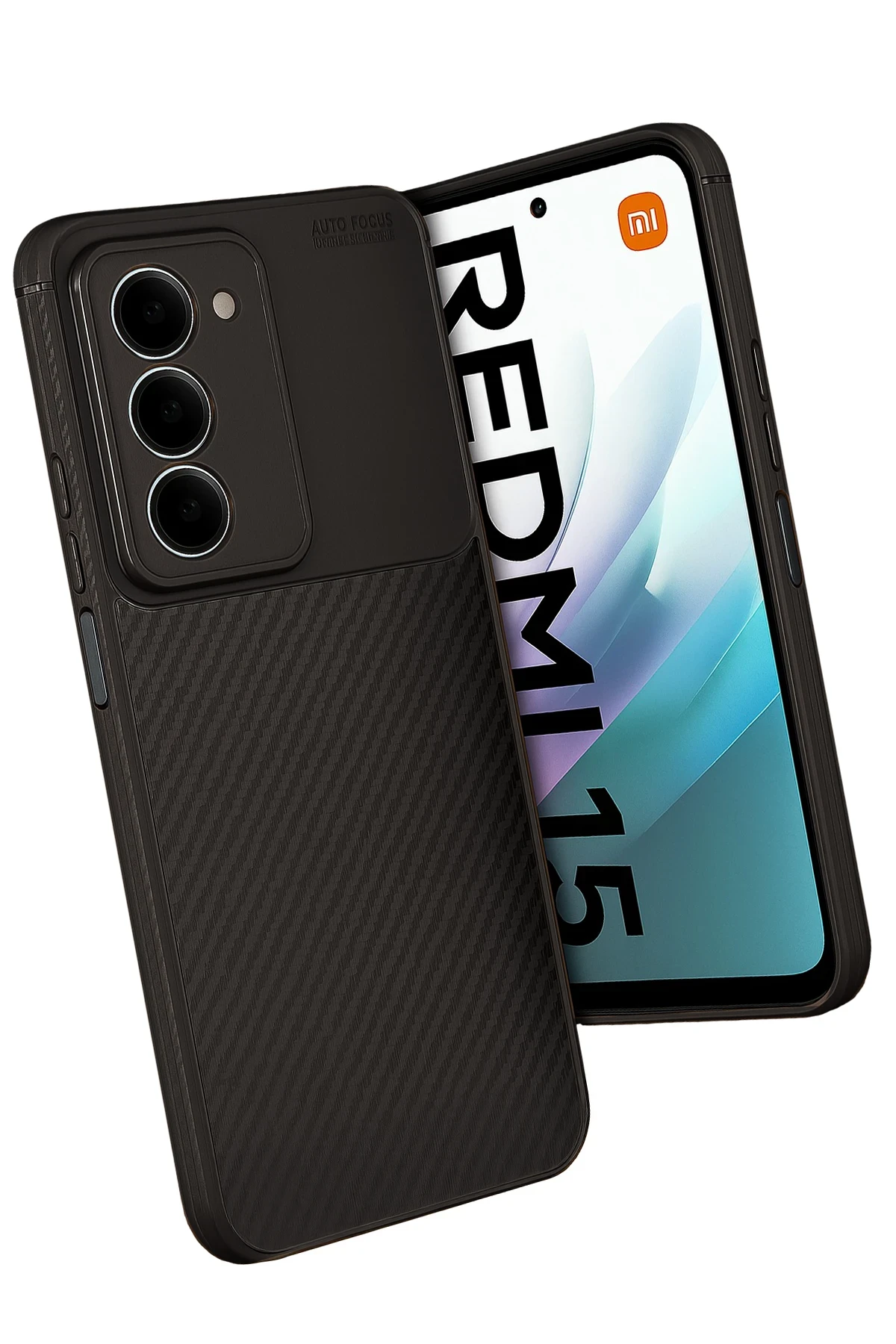 Newface Xiaomi Redmi 15 4G Auto Focus Karbon Kapak - Siyah