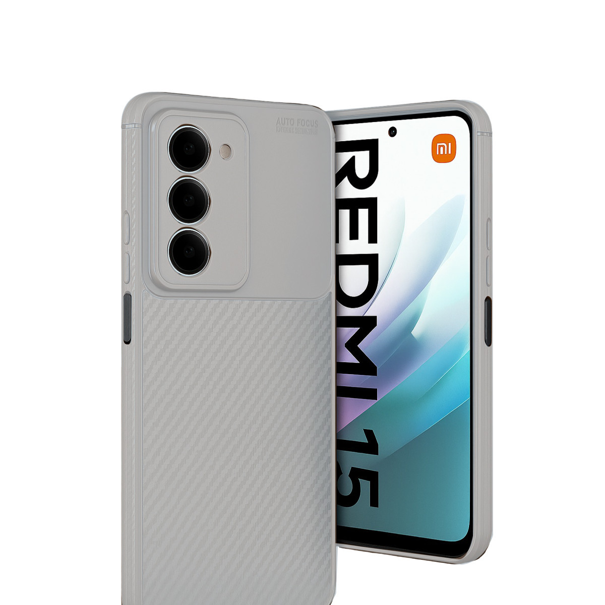 Newface Xiaomi Redmi 15 4G Auto Focus Karbon Kapak - Gri — görsel 8
