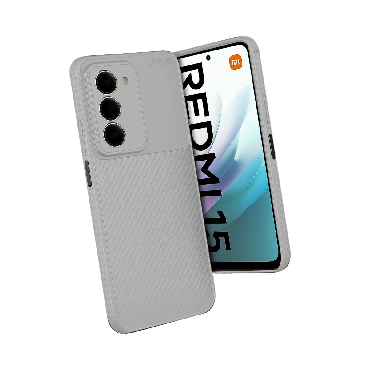 Newface Xiaomi Redmi 15 4G Auto Focus Karbon Kapak - Gri — görsel 6