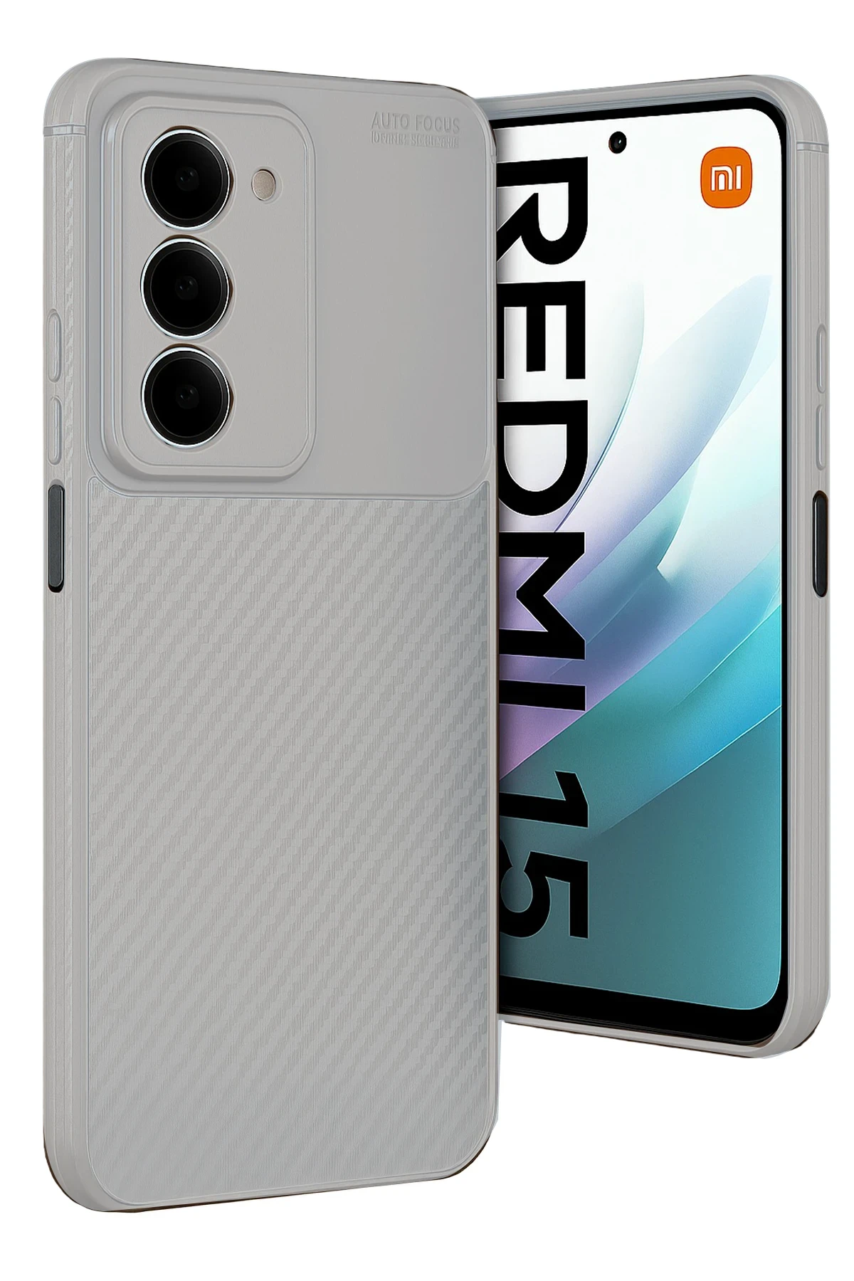 Newface Xiaomi Redmi 15 4G Auto Focus Karbon Kapak - Gri