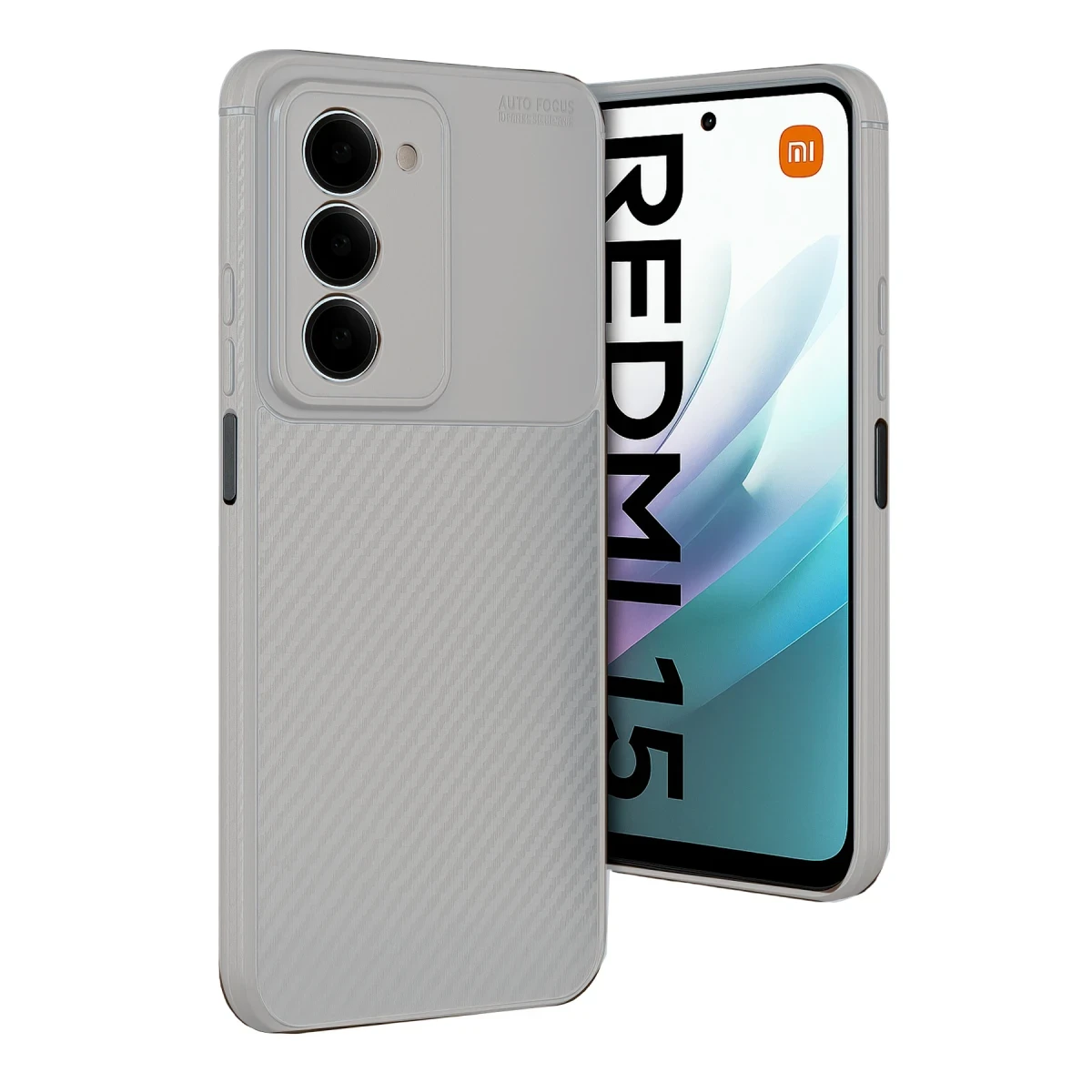 Newface Xiaomi Redmi 15 4G Auto Focus Karbon Kapak - Gri — görsel 4