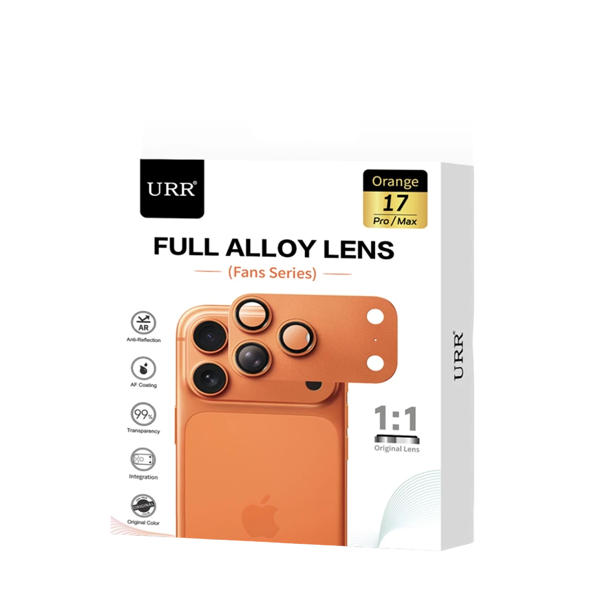 URR Apple iPhone 17 Pro Fans Series Full Alloy Kamera Lens Koruyucu - Gümüş