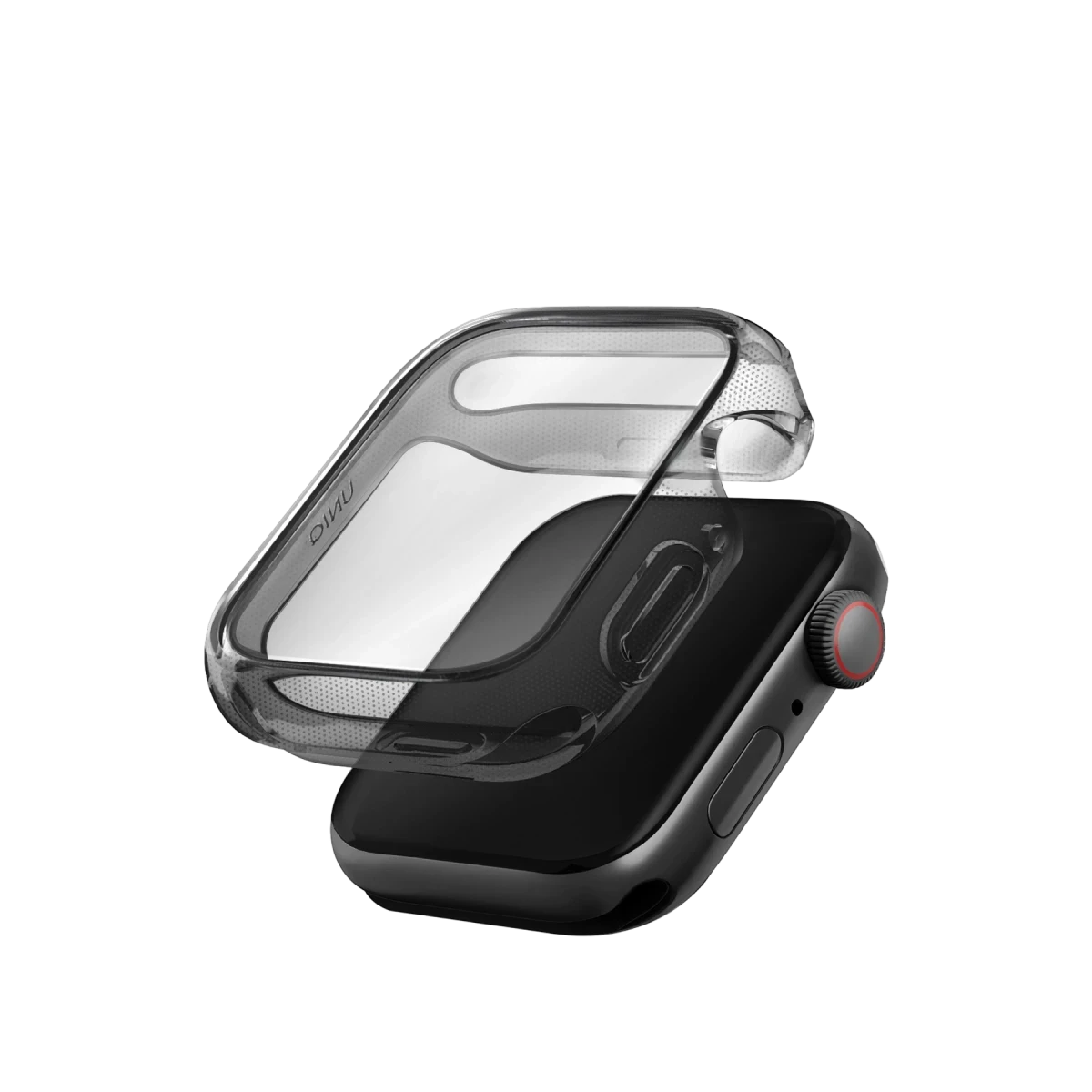 Uniq Apple Watch SE (3.Nesil) 44mm Garde Kasa Cam Ekran Koruyucu - Füme