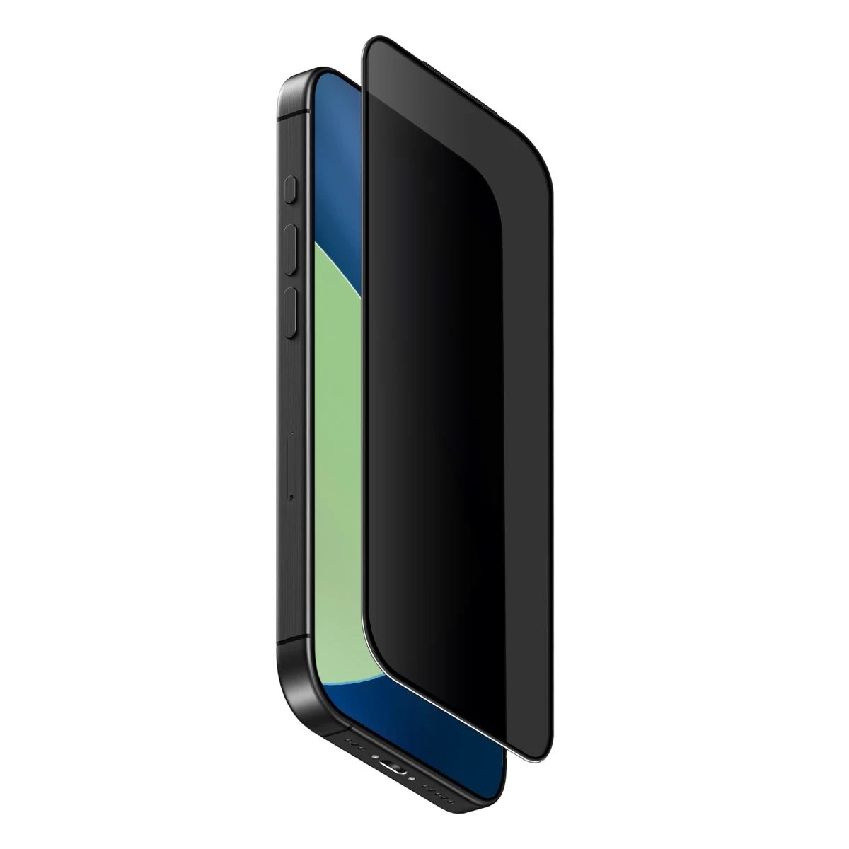 Uniq Apple iPhone 17 Air Optix Covex Hayalet Cam Ekran Koruyucu - Siyah