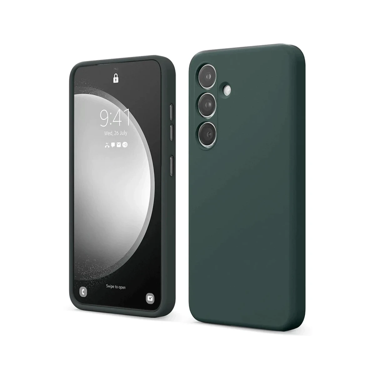 Newface Samsung Galaxy S24 FE Kılıf First Silikon - Koyu Yeşil