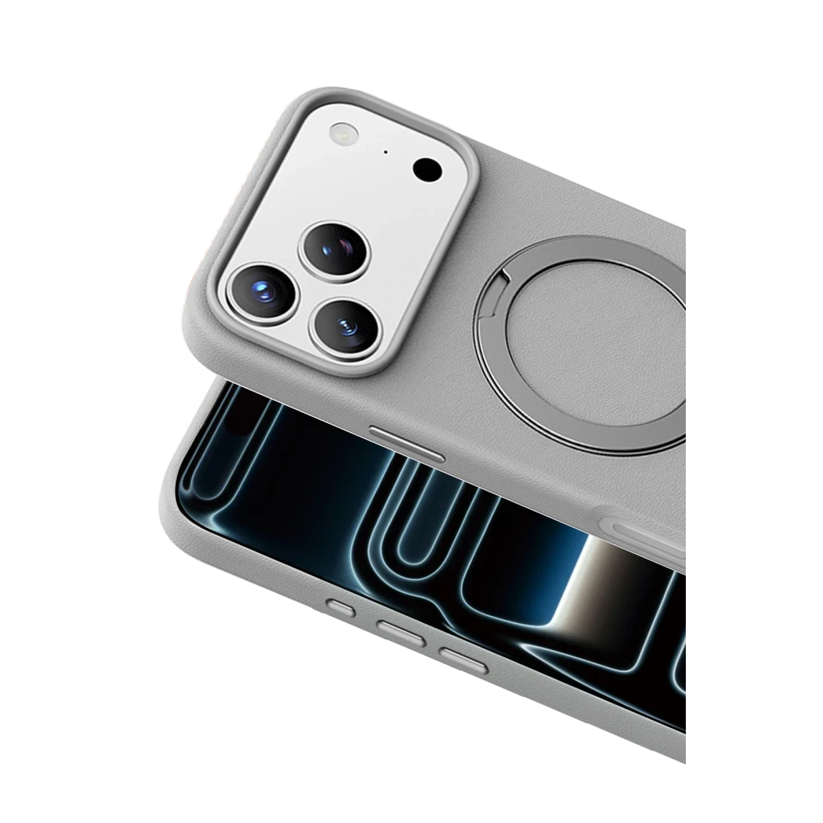 Keephone Apple iPhone 17 Pro Mehold Standlı Magsafe Kapak - Gri