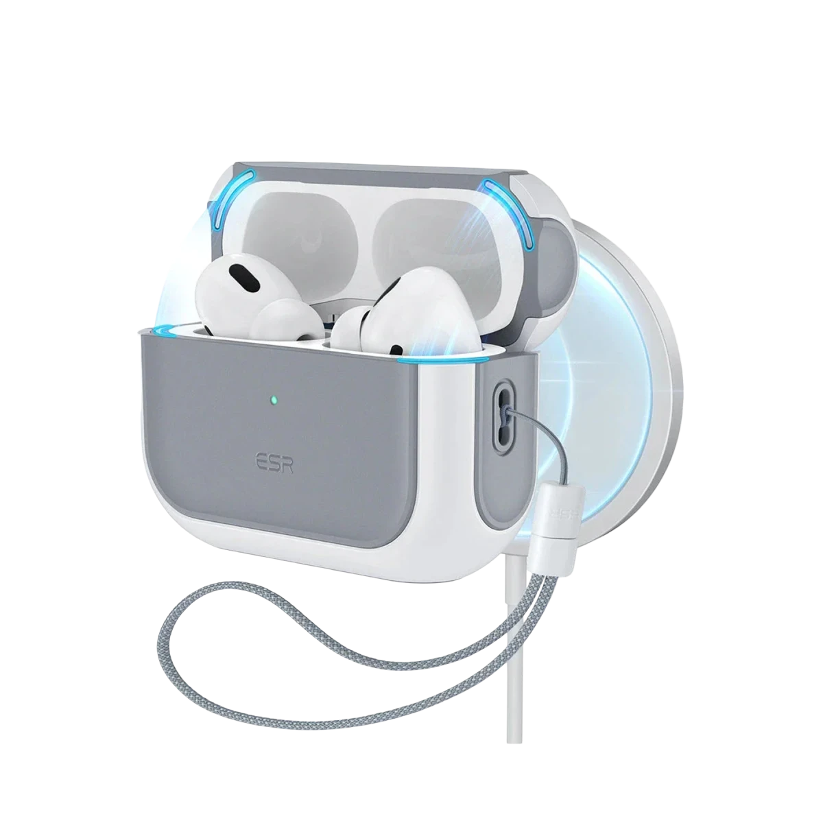 ESR Apple Airpods Pro 3 (3.Nesil) Orbit Hybrid Magsafe Şarj Destekli Kılıf - Beyaz