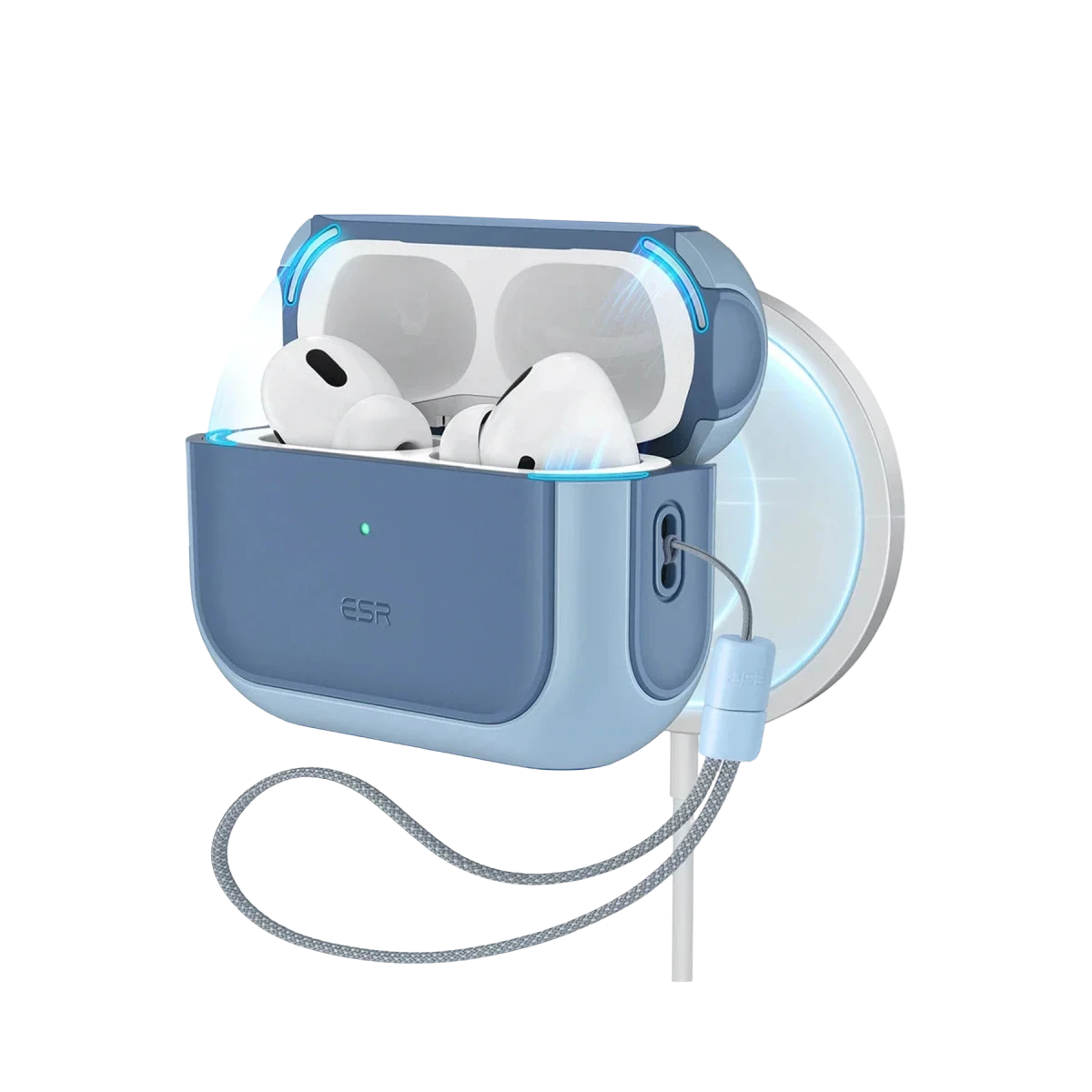 ESR Apple Airpods Pro 3 (3.Nesil) Orbit Hybrid Magsafe Şarj Destekli Kılıf - Mavi