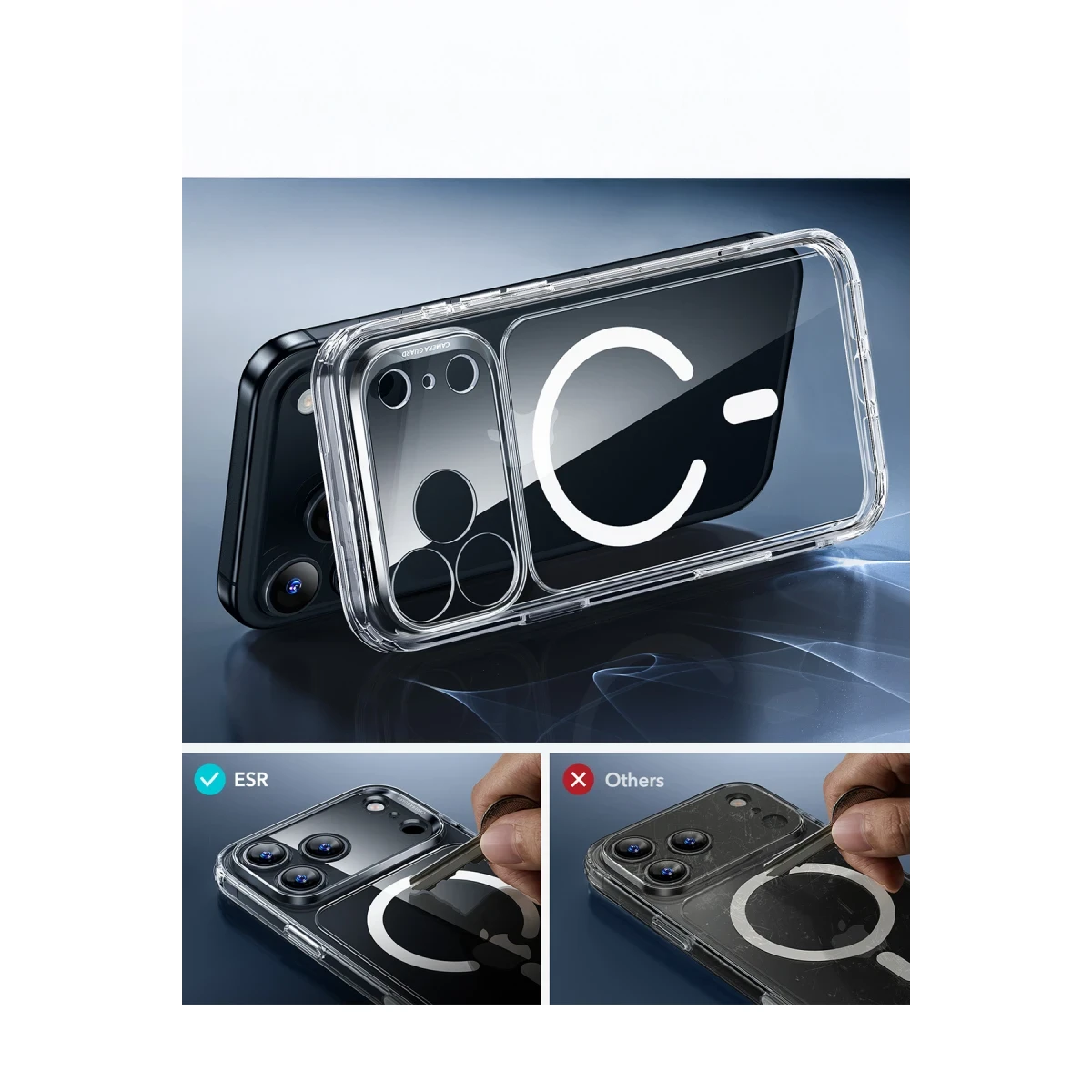 ESR Apple iPhone 17 Pro Classic Hybrid Magsafe Kapak - Beyaz