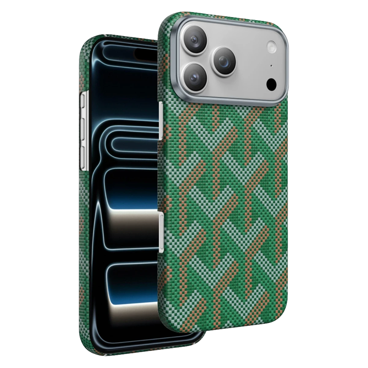 Keephone Apple iPhone 17 Pro Max Kevlar Prague Magsafe Kapak - Yeşil
