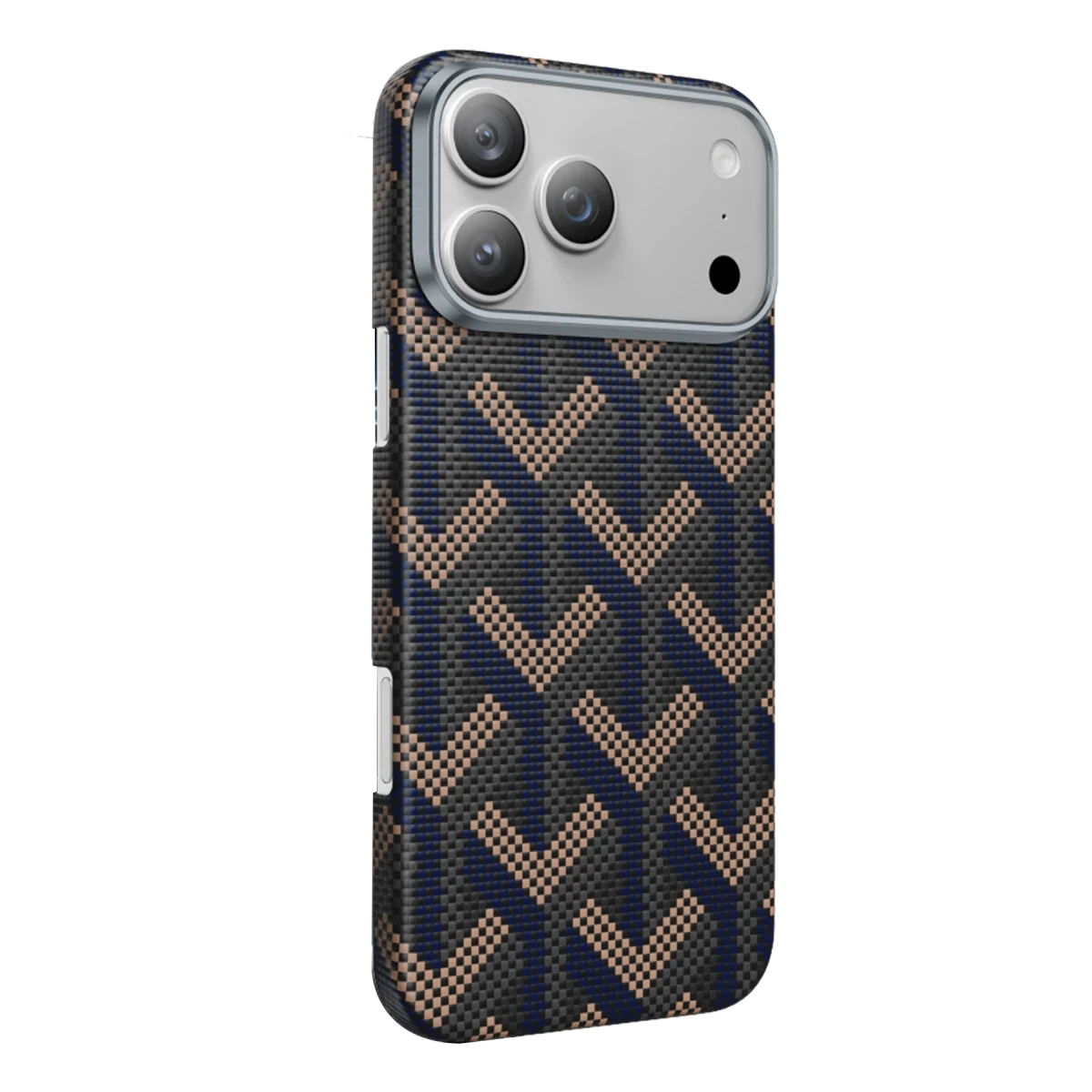 Keephone Apple iPhone 17 Pro Max Kevlar Prague Magsafe Kapak - Lacivert