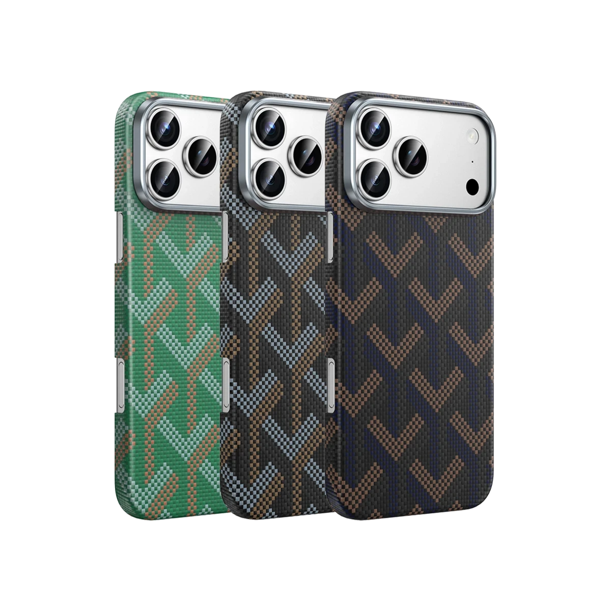 Keephone Apple iPhone 17 Pro Max Kevlar Prague Magsafe Kapak - Lacivert
