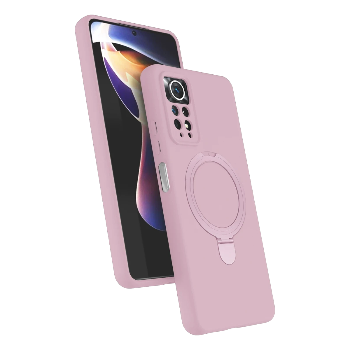 Newface Xiaomi Redmi Note 12 Pro 4G Regal Magsafe Standlı Kapak - Açık Pembe — görsel 4