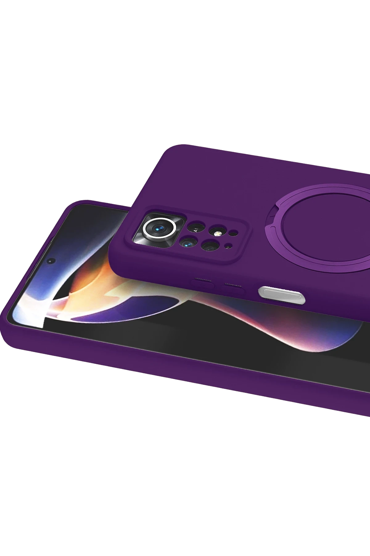 Newface Xiaomi Redmi Note 12 Pro 4G Regal Magsafe Standlı Kapak - Derin Mor