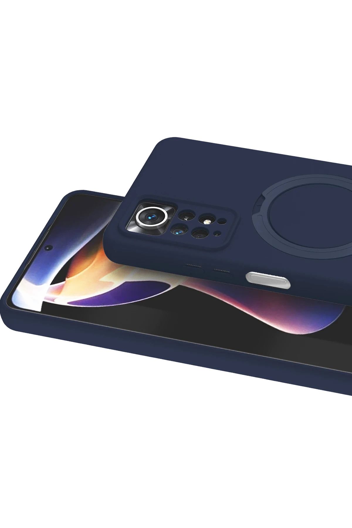 Newface Xiaomi Redmi Note 12 Pro 4G Regal Magsafe Standlı Kapak - Lacivert