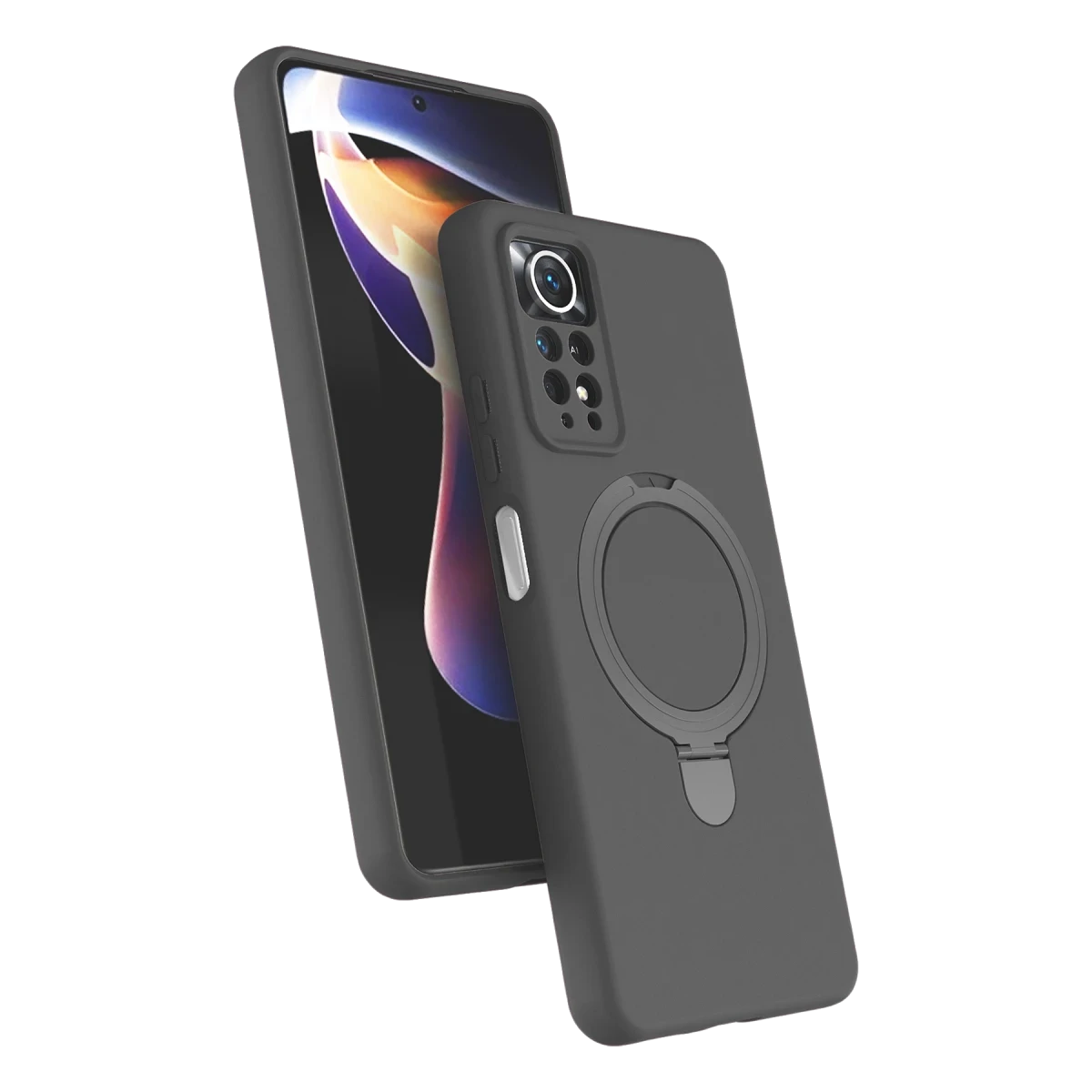 Newface Xiaomi Redmi Note 12 Pro 4G Regal Magsafe Standlı Kapak - Titan Gri