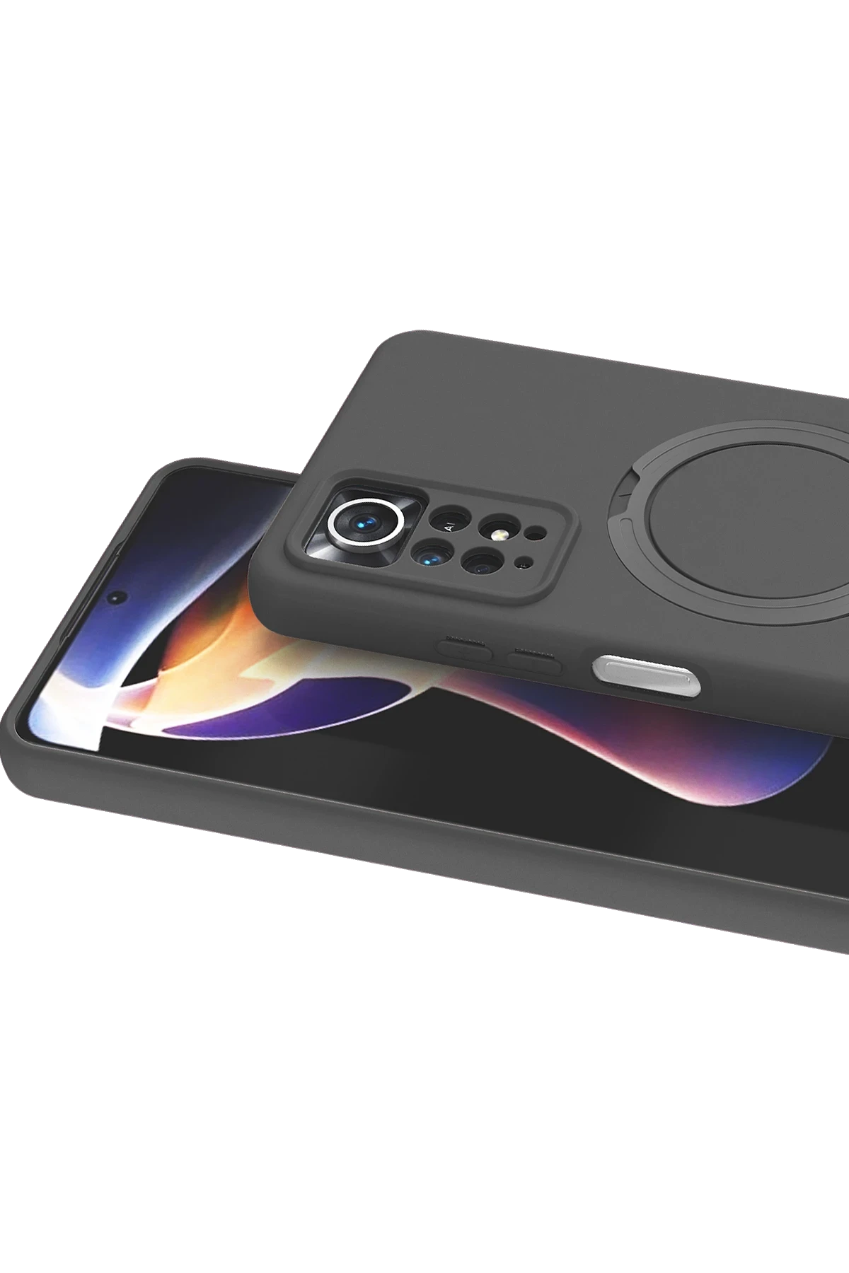 Newface Xiaomi Redmi Note 12 Pro 4G Regal Magsafe Standlı Kapak - Titan Gri