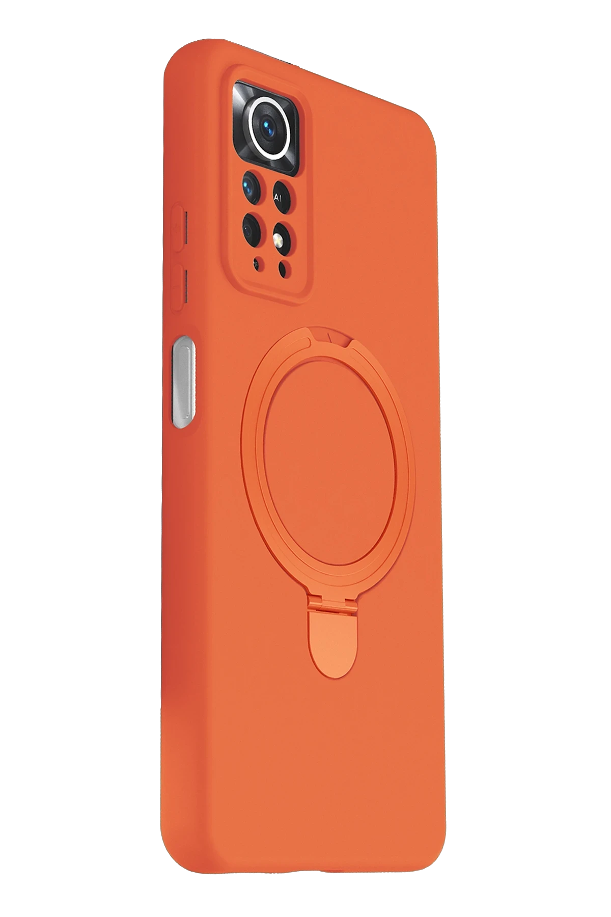 Newface Xiaomi Redmi Note 12 Pro 4G Regal Magsafe Standlı Kapak - Turuncu