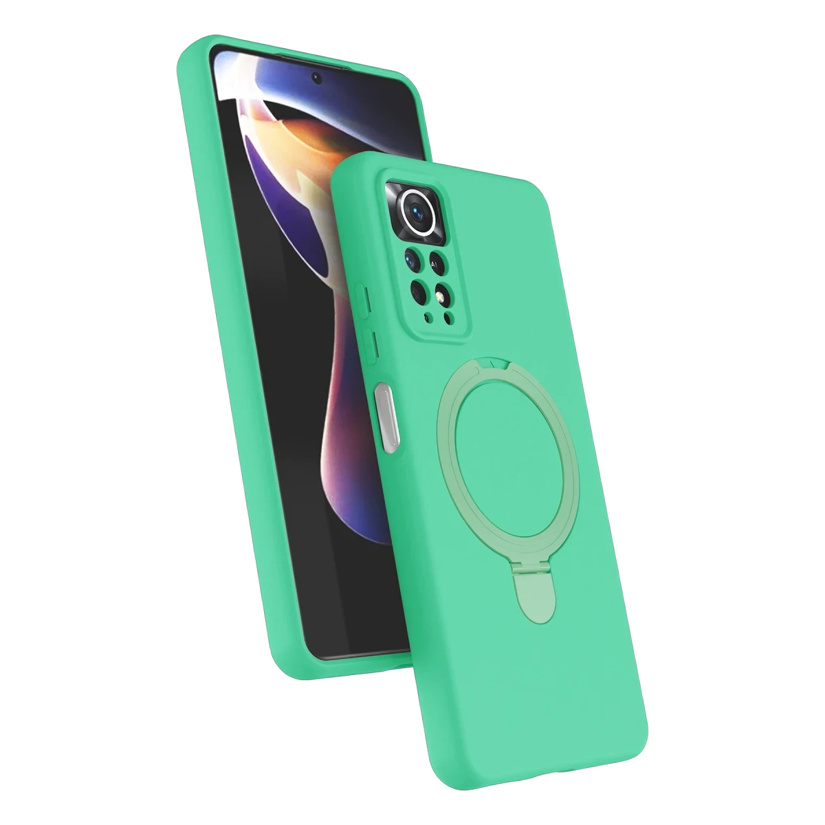 Newface Xiaomi Redmi Note 12 Pro 4G Regal Magsafe Standlı Kapak - Yeşil