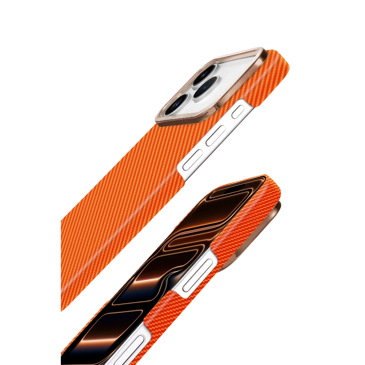 Newface Apple iPhone 17 Pro Vega Magsafe Kapak - Turuncu