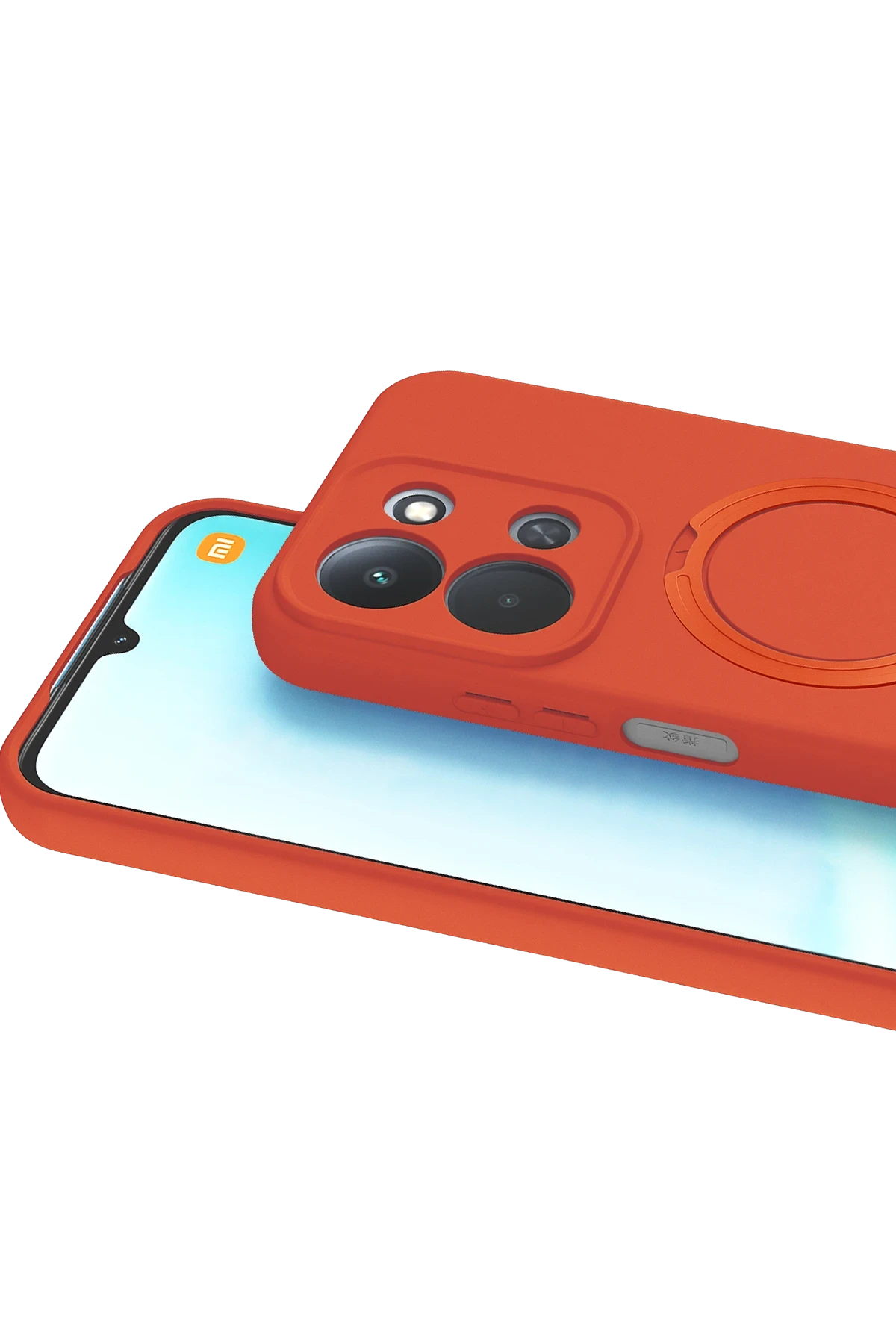 Newface Xiaomi Redmi 15C 4G Regal Magsafe Standlı Kapak - Turuncu