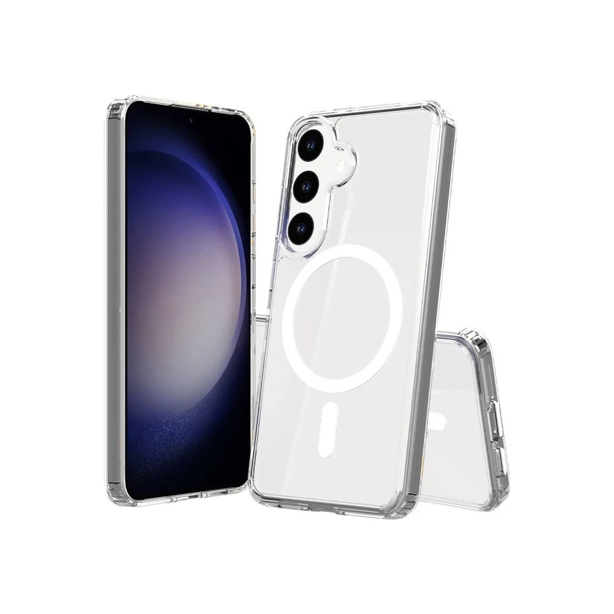 Newface Samsung Galaxy S25 FE Kılıf Magneticsafe Şeffaf Silikon - Şeffaf — görsel 3