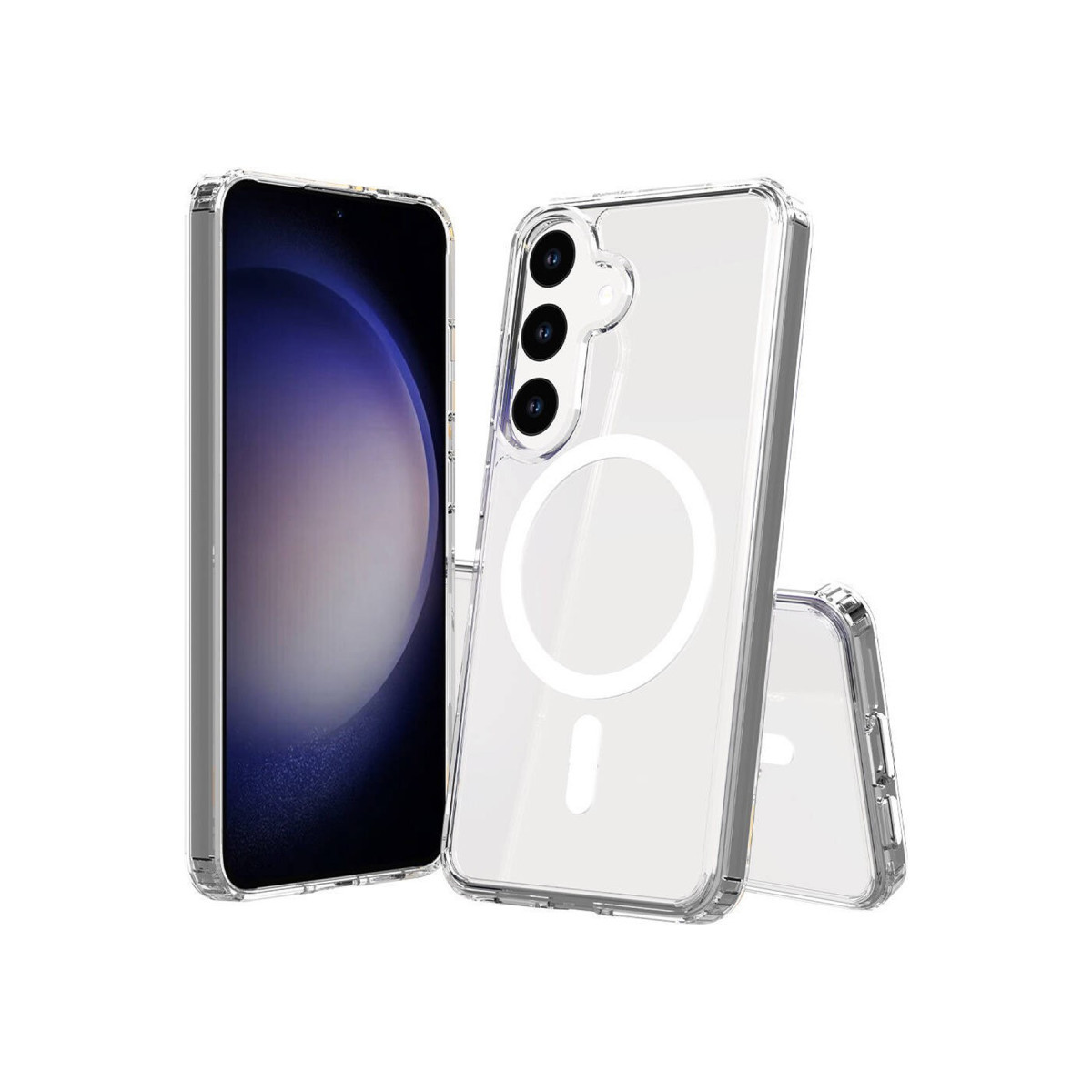 Newface Samsung Galaxy S25 FE Kılıf Magneticsafe Şeffaf Silikon - Şeffaf — görsel 5
