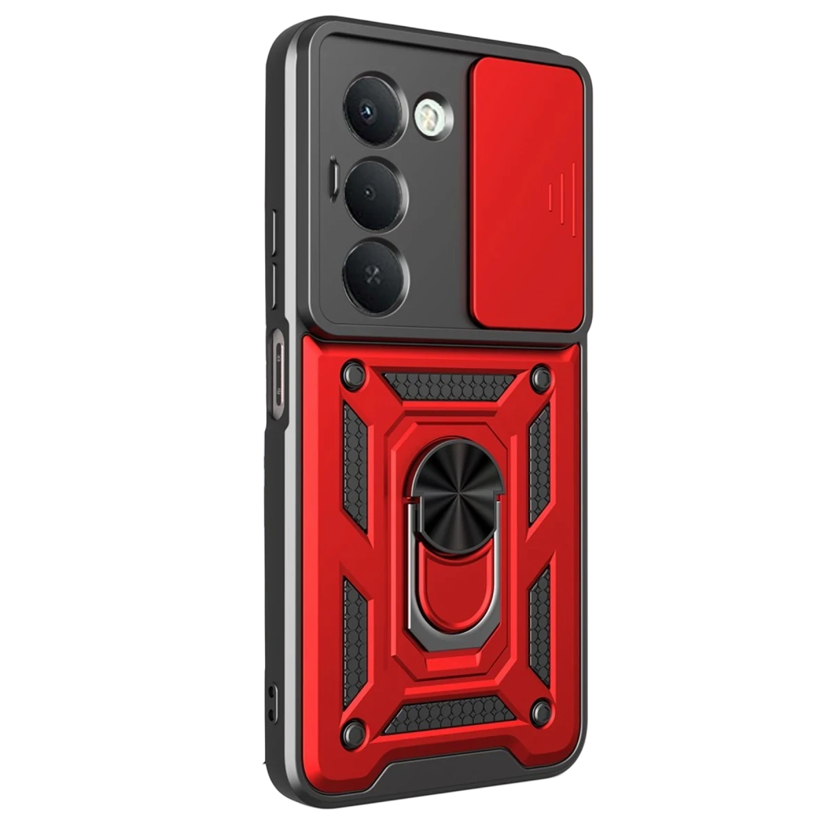 Newface Xiaomi Redmi 15 4G Pars Lens Yüzüklü Silikon - Kırmızı — görsel 6