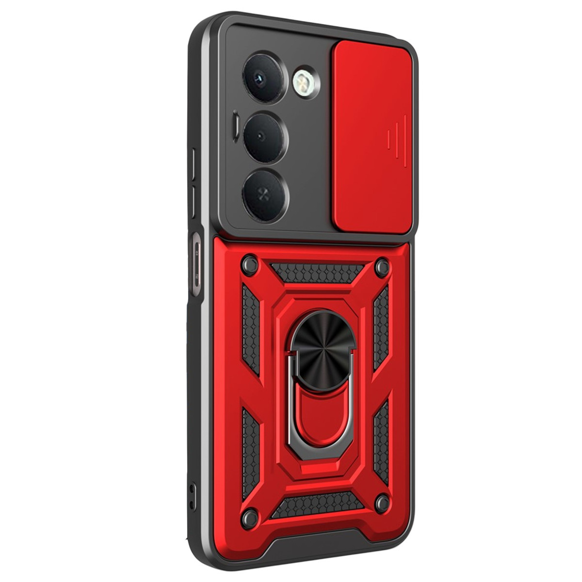 Newface Xiaomi Redmi 15 4G Pars Lens Yüzüklü Silikon - Kırmızı — görsel 9