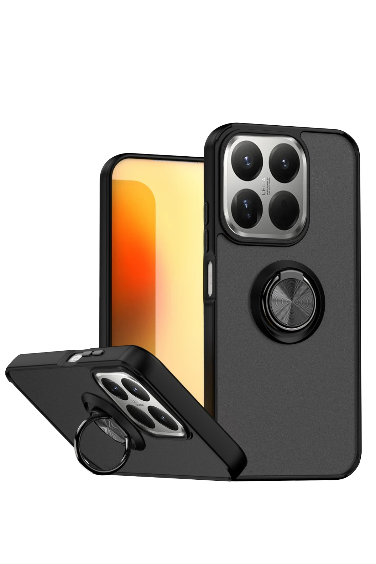 Newface Xiaomi Mi 15T Montreal Yüzüklü Silikon Kapak - Siyah