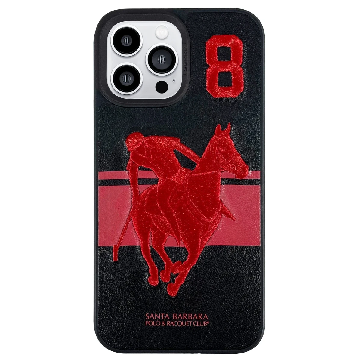 Santa Barbara Polo Racquet Club Apple iPhone 14 Pro Max Garner Deri Kapak - Siyah