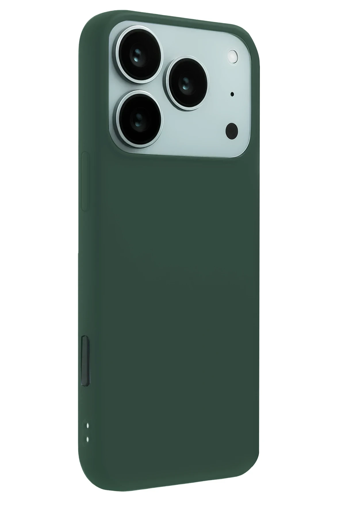 Newface Apple iPhone 17 Pro Nano içi Kadife Silikon - Koyu Yeşil