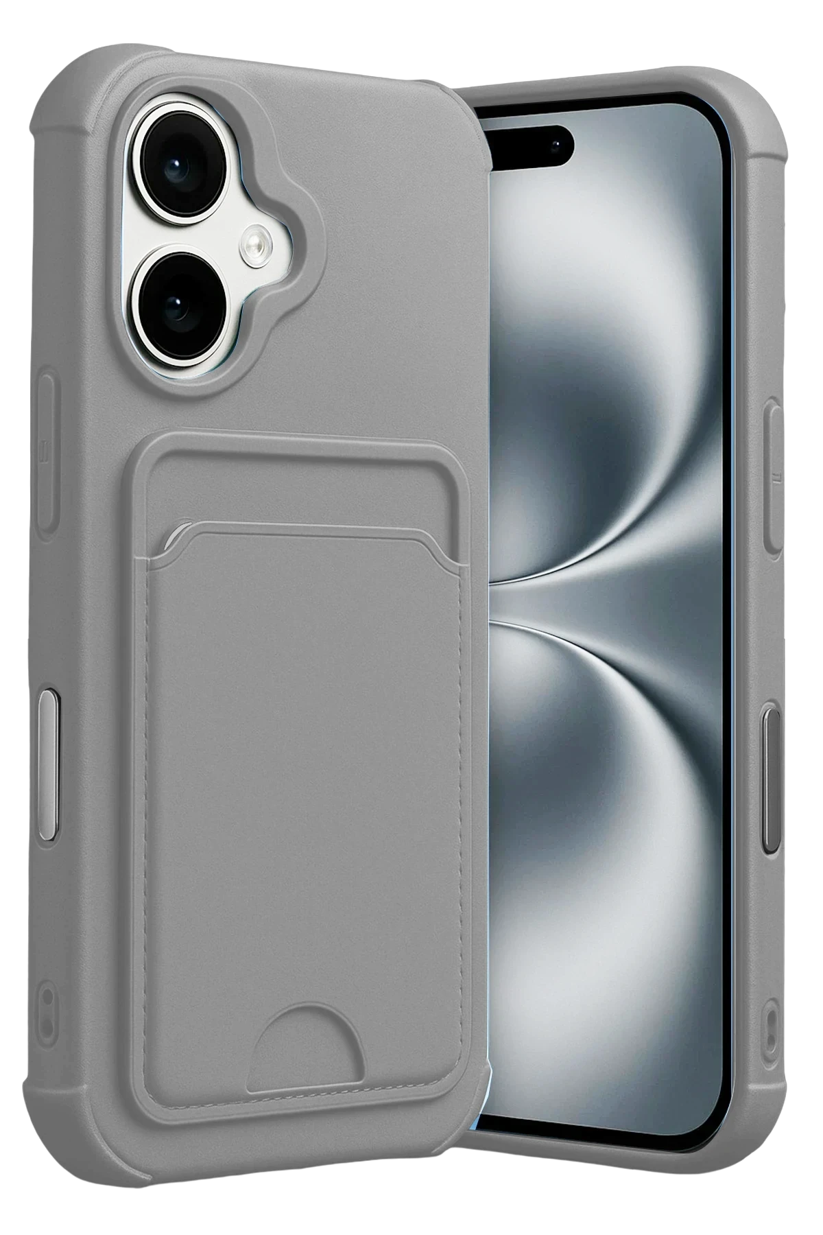 Newface Apple iPhone 17 Kelvin Kartvizitli Silikon - Gri