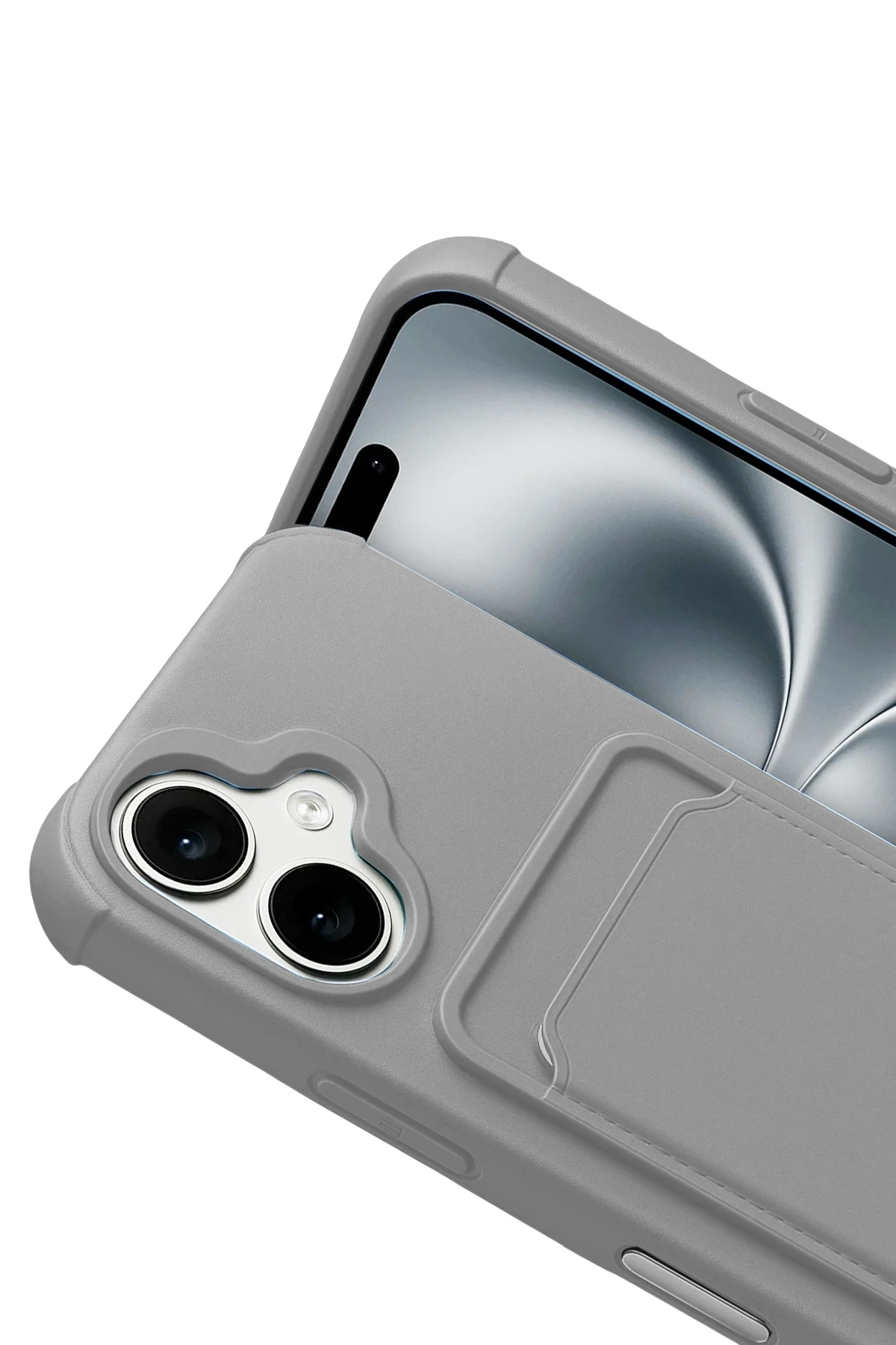 Newface Apple iPhone 17 Kelvin Kartvizitli Silikon - Gri