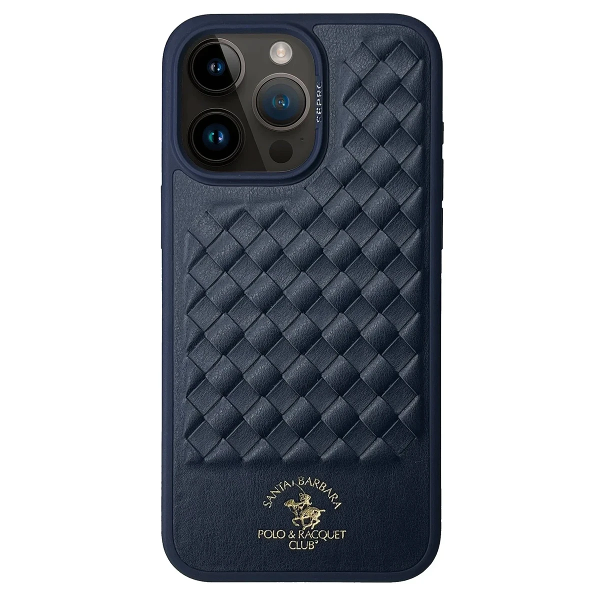 Santa Barbara Polo Racquet Club Apple iPhone 14 Pro Max Ravel Deri Kapak - Lacivert