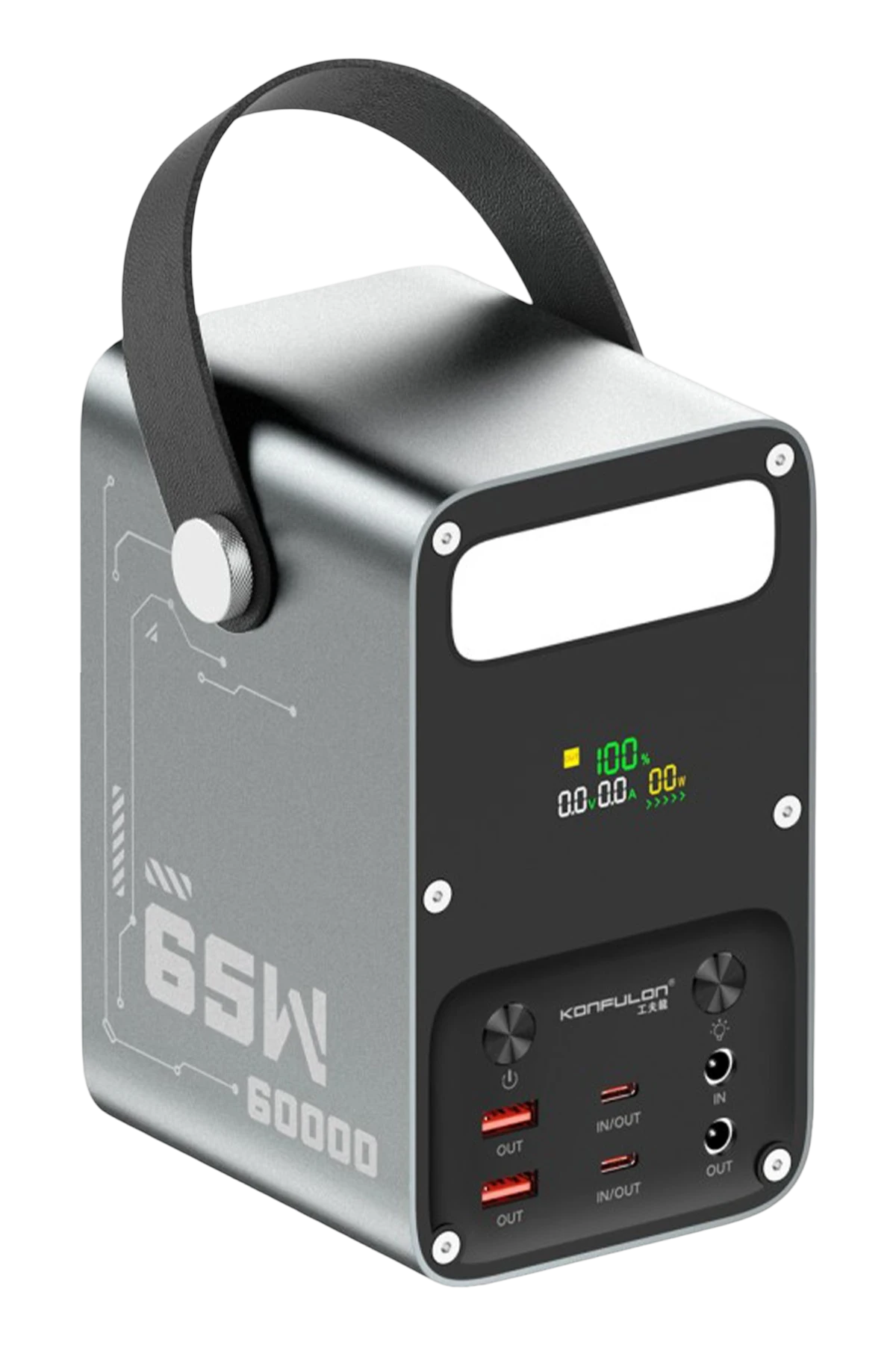Konfulon A69Q 60000 mAh PD 65W Powerbank - Siyah