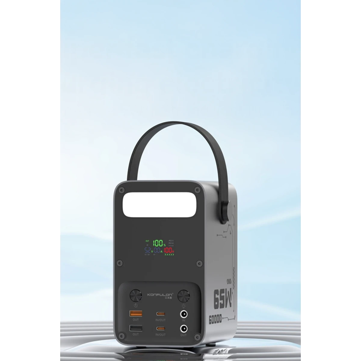 Konfulon A69Q 60000 mAh PD 65W Powerbank - Siyah — görsel 7