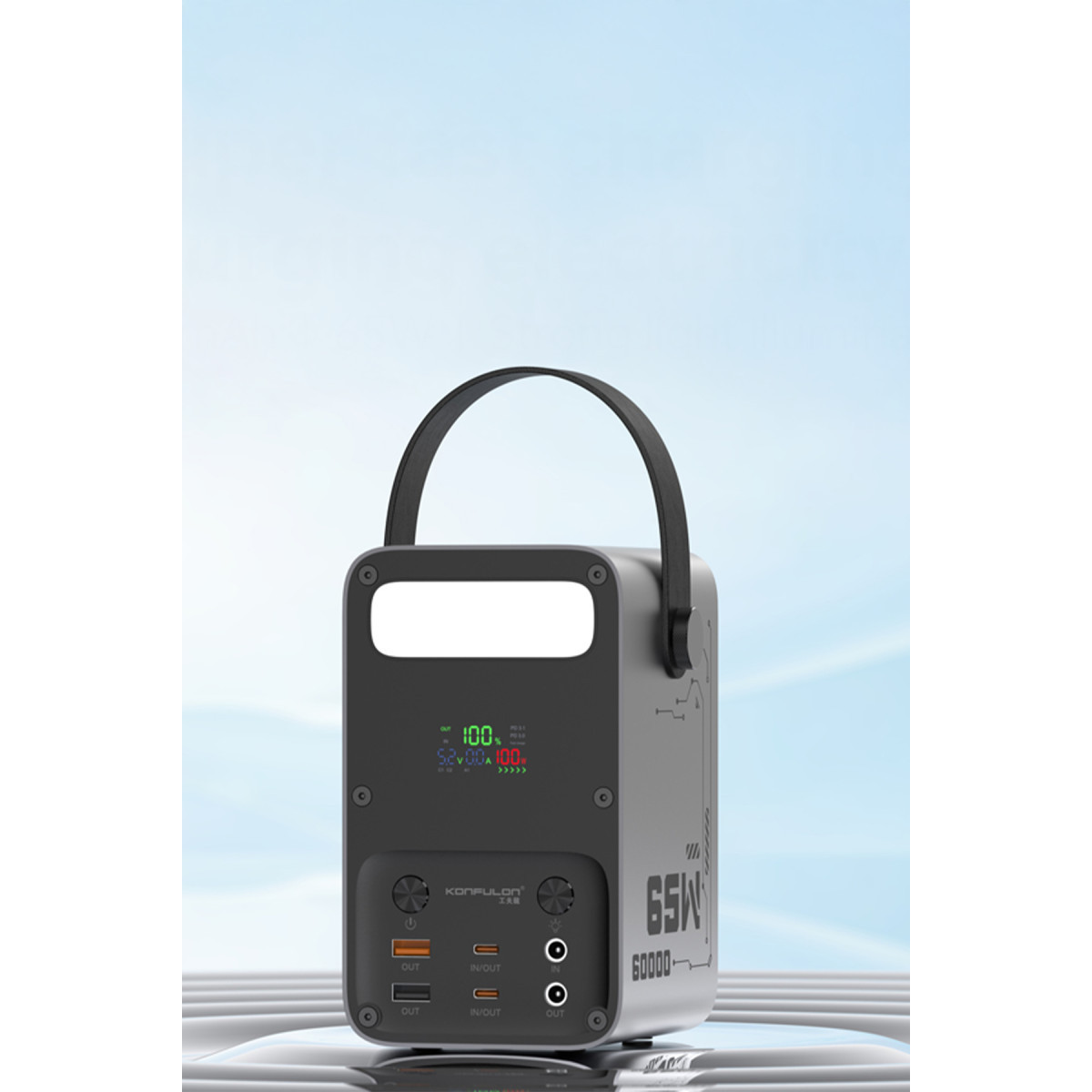 Konfulon A69Q 60000 mAh PD 65W Powerbank - Siyah — görsel 12